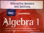 Amazon.com: Holt Algebra 1 California: Interactive Answers and ...