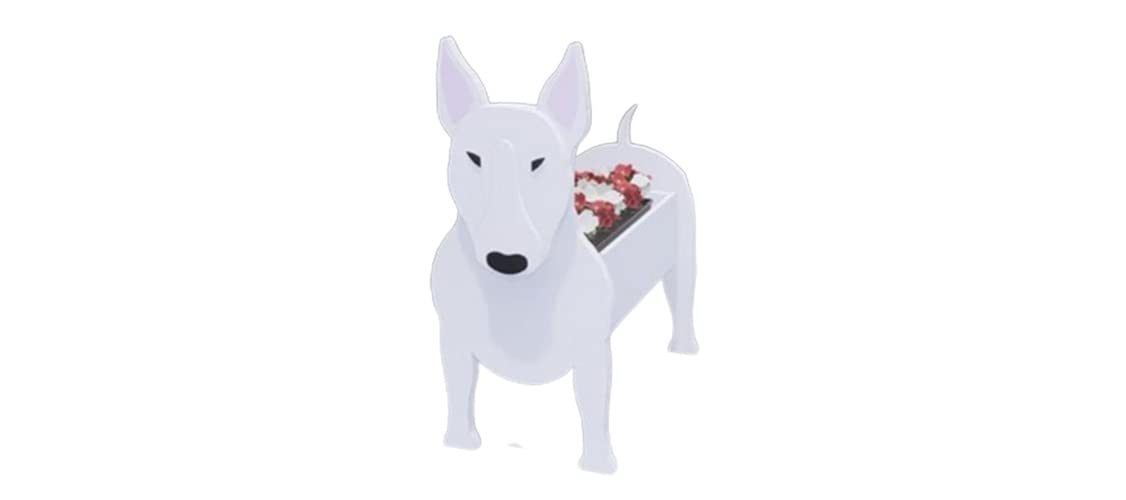 Planter Plant Pots,Animal Shaped Cartoon Planter, Cute Dog Flower Pots for Garden Flower Cactus Air Plants, Succulent Pot Decoration for Yard Decoration,Bull Terrier,34 * 20 * 24cm