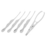 COLLBATH Set de 5 Piezas Herramientas para Mariscos, Tijeras y Palillos para Comer Cangrejo, Color Azul Modi, Utensilios Obsequios para Patas de Cangrejo y Langosta, Cocina y Comedor