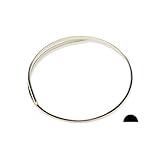 10 Gauge, 925 Sterling Silver Wire (Half Round) Half Hard Made in USA - 1FT by CRAFT WIRE