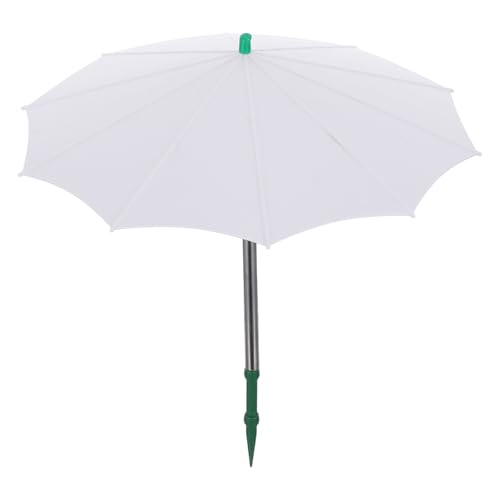 Sombrilla para macetas rosa de 26,7 cm KICHOUSE cubiertas de sombra regulables con estaca para plantas