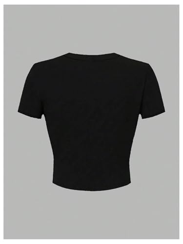 Girl's Floral Hibiscus Graphic Tees Short Sleeve Crew Neck Slim Fit T Shirts Cute Clothes2