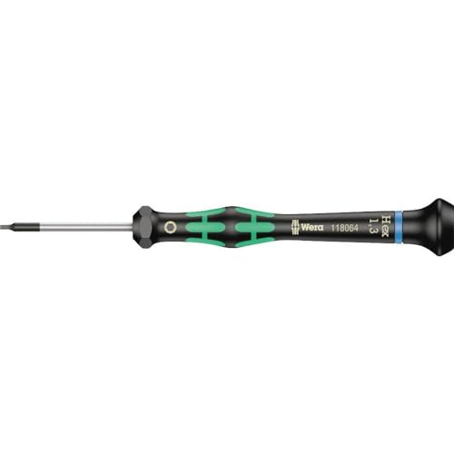 Wera 05118074001 Kraftform Micro 2054 Hexagon Electronics Precision Screwdriver, 0.05mm Head, 40mm Blade Length