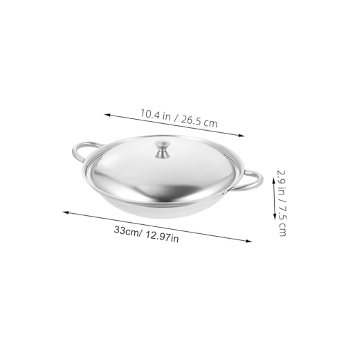 Olla Wok de Acero Inoxidable Antiadherente con Tapa miniatura 2