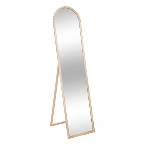 Atmosphera - Espejo con pie de Aluminio y Madera de álamo 40 x 160 cm