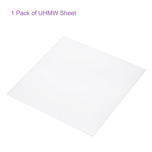 Image of DMiotech 8 x 8 x 0.1 Inch Plastic UHMW Sheets, Ultra High Molecular Weight Polyethylene, Opaque White Polyethylene Board for Automotive, Chemical, Manufacturing, DIY Home Kitchen