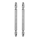 QUARKZMAN 2tlg Bit Set Schrauberbit-Set, PH3 6.35x100mm Magnetisch Bitsatz Schraubendreher Power Bits S2 Stahl Doppelseitige Schlagschrauber Zubehör für Elektrowerkzeuge, Grau