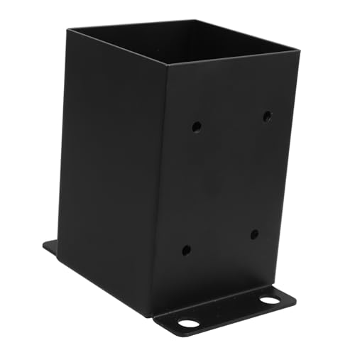 Fence Post Support,Pergola Brackets,Wooden Fence Pergola Bracket Deck Column Bracket Pavilion Base Wood Bracket Porch Railing Black Carbon Steel