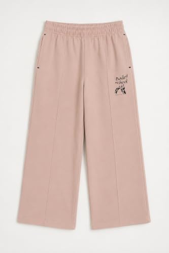 Image of Alan Jones Clothing Girl's Wide Leg Fit Mid Rise Track Pant