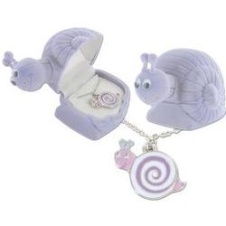 Swirly Snail Pendant Necklace with Shaped Velour Gift Box