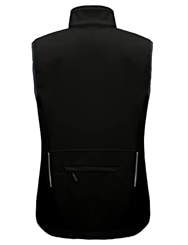 Little Donkey Andy Women's Fleece Lined Softshell Vest Lightweight Windproof Sleeveless Jacket For Hiking Outdoor Travel Golf Black M #TOP1