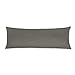 YAROO Zippered Pillow Cases, Body pillowcase, Fits 20 x 60,Egyptian Cotton 300 Thread Count ,Solid,Dark gray