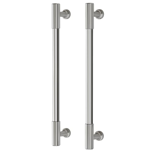 VEHCIL 20 Pack Cabinet Handles and Knobs, Kitchen Drawer Dresser Pulls, Cabinet Hardware for Cupboard Furniture, Solid Zinc Alloy, Brushed Nickel, 7.5" Hole Centers