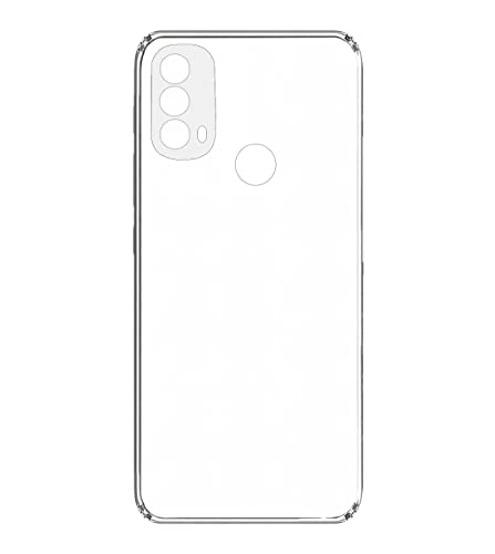 Image of Soft Flexible Silicone Back Cover Compatible with Motorola Moto E40, Transparent Case + Screen Guard