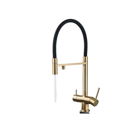 Robinet de cuisine rotatif noir ZH1YFD mitigeur évier eau potable