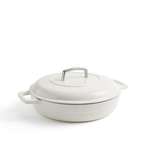 Martha by Martha Stewart 3.5 QT Enameled Cast Iron Braiser w/Lid - Crescent Moon