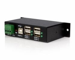 Adaptador Concentrador HUB Ladrón USB 2.0 4 Puertos Reforzado Industrial con Alimentación