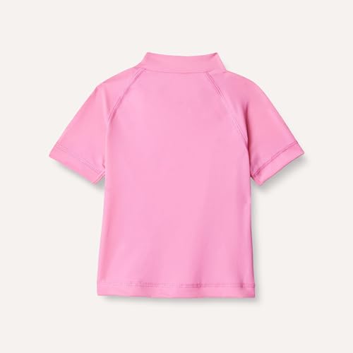 Image of Amazon Essentials Girls and Toddlers' Short Sleeve Slim Fit High-Neck Rashguard T-Shirt