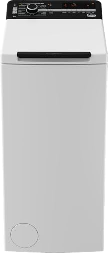 Beko BTLO6AE8BBM Toplader Waschmaschine, Waschvollautomat, 6 kg, Schleuderwahl 1200 U/min, FreshTouch, Hygiene+, Weiß