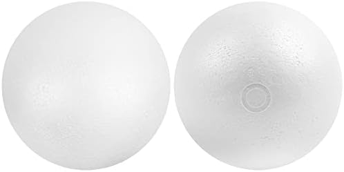 LOKIPA White Foam Balls ,2 Large Styrofoam Polystyrene Spheres Balls for Art Craft Decoration Balls to Household School Projects,15CM