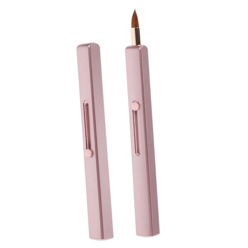 BAZEITFLOW 2 piezas Pinceles de Labios Retráctiles con Tapa Aplicador Portátil para Barra de Labios y Brillo Cepillo Suave y Duradero para Maquillaje de Mujeres