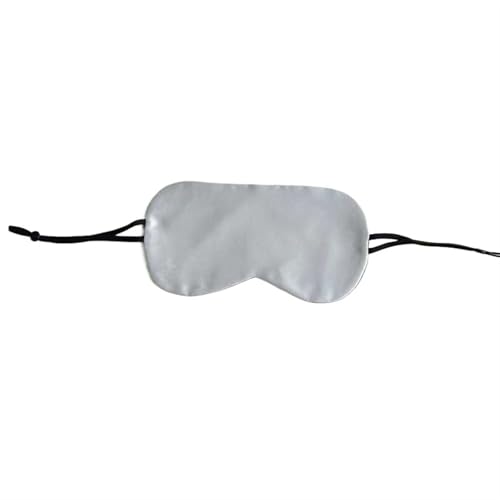QuxetlRyz Antifaz para Dormir Máscara de Ojos Fina de Verano, Venda Suave for Adultos, Parasol Suave for Dormir y Viajar(Silver Grey,1pc)