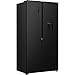 Fridgemaster American Fridge Freezer - Black - E Rated