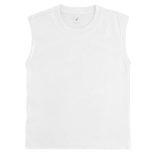 Boys Tank Tops, Soild Cotton Sleeve Shirt for Kids