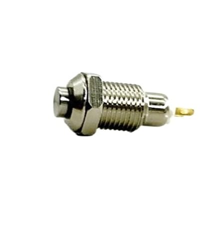 Bouton poussoir 8mm étanche IP67 en métal avec réinitialisation