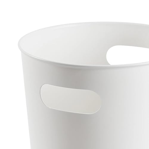 Caneca de basura plástica blanca básica 2.64 galones miniatura 3