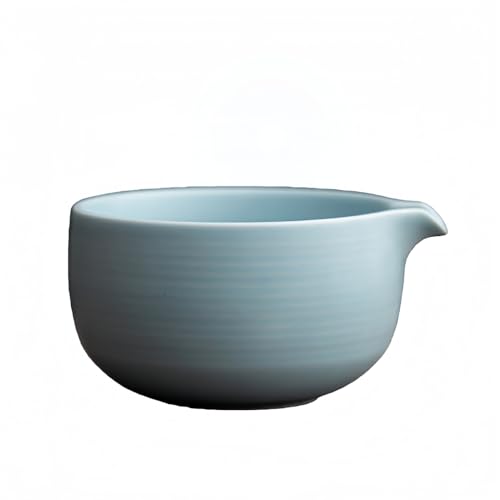 抹茶セット 4点セット 茶道具 初心者 自宅用 陶器製 抹茶茶碗 茶筅(百本立) 茶筅立て(くせ直し) 茶杓付き | お点前練習や贈り物に最適 | 容量550ml レトログレー | 自宅で楽しむ静かな抹茶時間 (抹茶茶碗(ブルー))