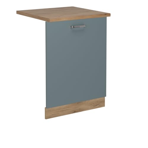 Vicco Façade de Lave-Vaisselle R-Line, Bleu-Gris, 60cm, PT Chêne, pour Une Combinaison Libre au Sein de systèmes de Cuisine modulaires