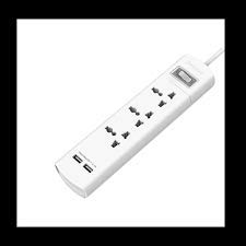 HuntKey PVC 5 Socket Surge Protector with Individual Switches, Overload Protection, Copper Material Body and Smart IC Technology Extension Cord (White)