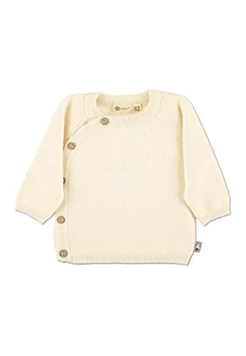 Sterntaler Baby Mädchen Strickjacke Baby GOTS Strick Jacke - Strickjacke Baby - Strickjacke mit Stern und Knopfleiste - natur, 62