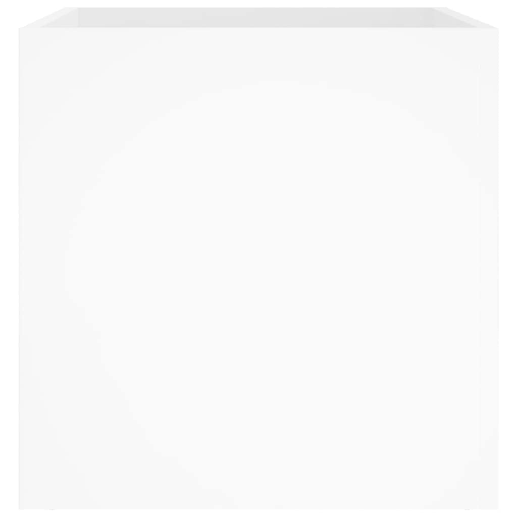 Pflanzgefäß Hochglanz-Weiß 40x40x40 cm aus Holzwerkstoff, robuster Pflanzkasten für Innenräume, dekoratives Deko-Element für Wohnzimmer, Schlafzimmer und Büro, ideal