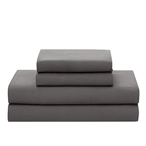 Image of Queen Comforter Set 8 Piece Bed in a Bag with Bed Skirt, Fitted Sheet, Flat Sheet, 2 Pillowcases, 2 Pillow Shams, Queen, Seersucker Gray