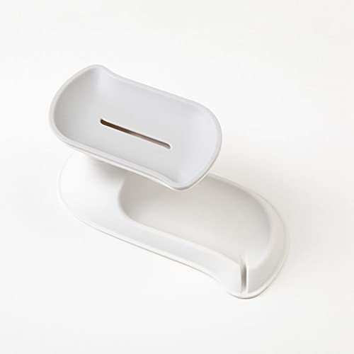 Soporte para jabón de Pared para Ducha, Banco de Drenaje Giratorio para Interiores, jabonera para Lavabo de Interior, baño, Cocina, jabonera de Doble Capa, jabonera extraíble, jaboneras para