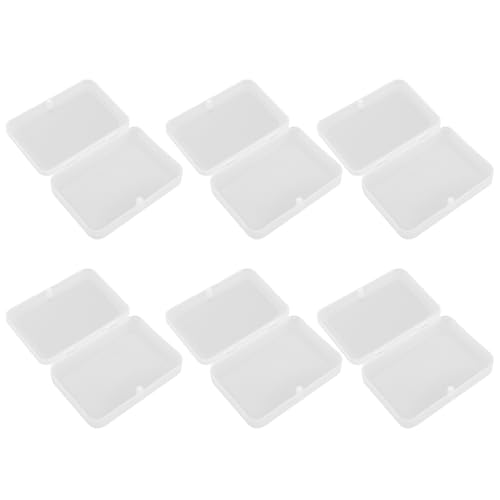 Uonlytech Estuches de Póker 6 Unidades Cajas de Plástico Transparente para Cartas de Póker Tamaño 98X68X22 CM Organizador Compacto para Oficina Escuela y Manualidades