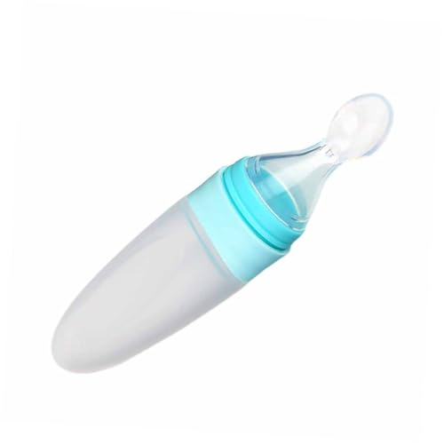 ERINGOGO ベビースクイーズ哺乳瓶 トレーニング用ライススプーン 栄養補助食品フィーダー 赤ちゃんの離乳食補助に シリコン素材 搾乳ボトル設計 新生児からの食事サポート用ベビー食器ツール 入り