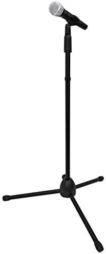 Rockville Wired Pro MIc Kit 1 - High-End Metal Microphone+Mic Stand+Carry Bag+Cable, Black