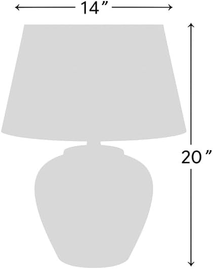 Miniatura 2 de Nourison Home Lámpara de mesa de cerámica marrón de 20 "para dormitorio, sala de estar, consola, entrada