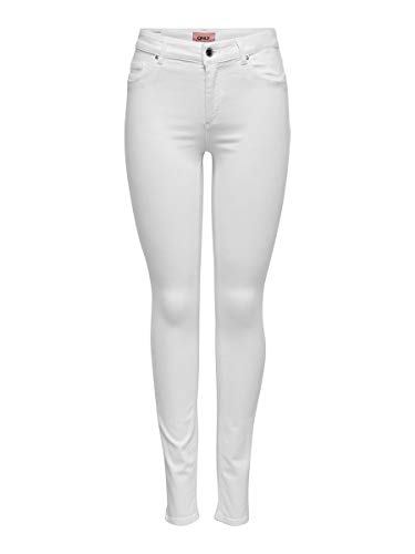 Only Onlblush Mid Skinny BB Rea0730 Vaqueros, Blanco (White White), 38/L30 (Talla del Fabricante: Medium) para Mujer