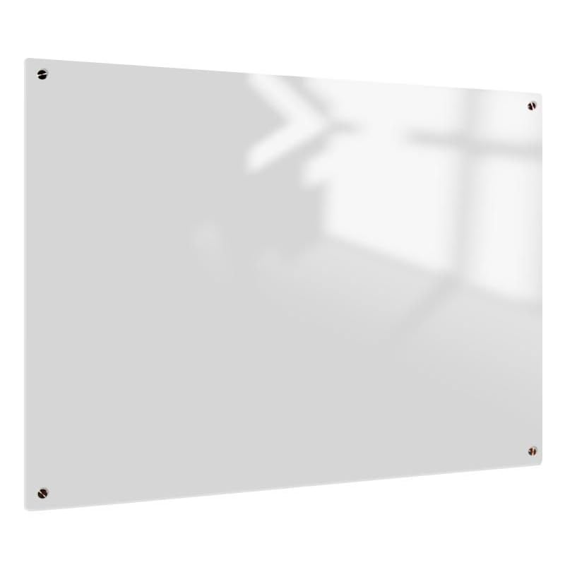 IVOL Tableau en verre sans cadre magnétique et inscriptible, blanc, 90 x 120 cm