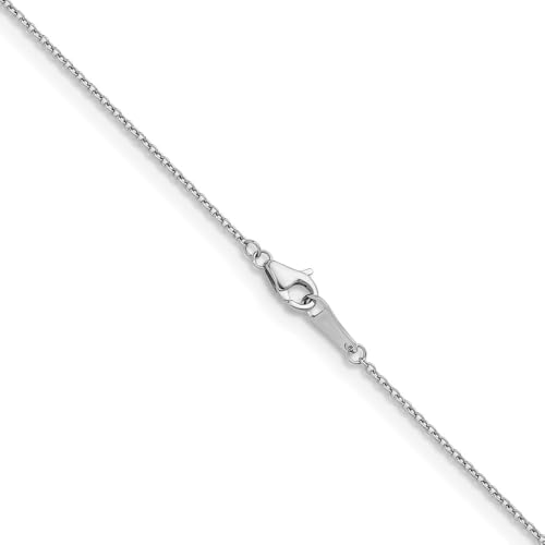 IceCarats Platinum 1.3mm Cable Chain Necklace3