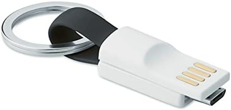BoxWave Cable Compatible with Handheld Nautiz X9 - Micro USB Keychain Charger, Key Ring Micro USB Cable - Jet Black image 3