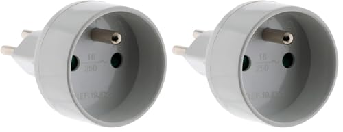 Zenitech Adaptateur Voyage France/Suisse (Lot de 2)