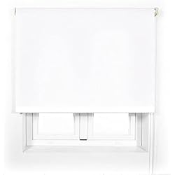 Estor 120 Acomoda Textil - Estor Translucido Liso de Fácil Instalación. Persiana Enrollable para Puertas y Ventanas. (Blanco, 120x180 cm)