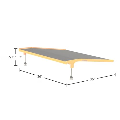 36\" L Silver Spring Aluminum Adjustable Solid Wheelchair Threshold Ramp, 400 lb. Weight Capacity - Thumbnail 3