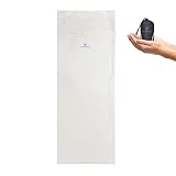 Mountainlodge Sleeping Bag Liner for Warm Weather Seasons with Carry Bag - Protable,Lightweight and Skin-Friendly Sleeping Bag for Camping,Hiking and Backpacking. (Beige with Zipper Left)