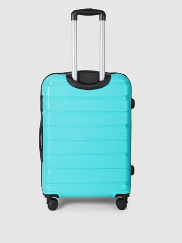 Image of TEAKWOOD Leathers 65 CM 8 Wheels Trolley Bag, Hard Cabin with Zipper Closure, Adjustable Push Button & Cross Side Strap, TSA Lock System 360 Degree (65 CM, Aqua Green)